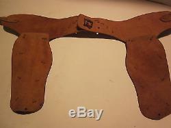 VINTAGE'50s, HAVE GUN WILL TRAVEL, PALADIN DOUBLE LEATHER CAP GUN HOLSTER SET