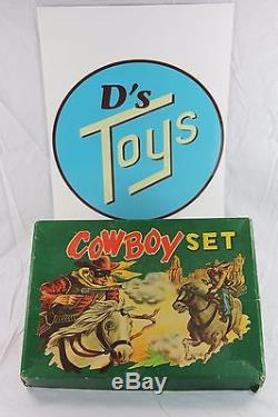 Vintage Cowboy Set Cork Pop Toy Gun Made In Japan Boxed