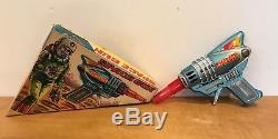 VINTAGE Friction Space Ray Gun Toy Japan with Box Rare -1950s NIB