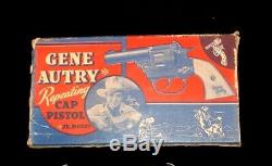 VINTAGE GENE AUTRY CAST IRON CAP GUN JR. MODEL With ORIG BOX 1939-40 EXLNT