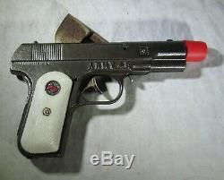 VINTAGE HUBLEY COLT ARMY. 45 METAL CAP GUN with ORIGINAL BOX-NEVER PLAYED WITH-NOS