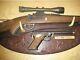 Vintage Johnny Eagle Magumba Rifle & Pistol Child Gun Set With Wall Plaque Nice