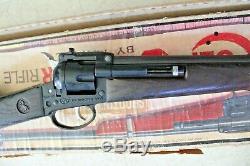 VINTAGE MATTEL SHOOTIN SHELL COLT SIX SHOOTER RIFLE TOY CAP GUN With Box