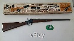 Vintage Mattel Shootin' Shell Indian Scout Toy Rifle Gun In Original Box 1958