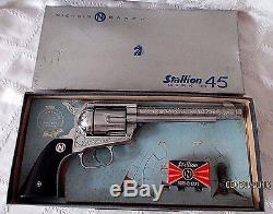 Vintage Nichols Stallion 45 Mark II Toy Cap Gun W Org Box-round Caps & Bullets