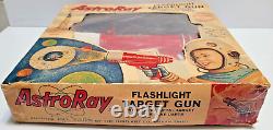 VINTAGE OHIO ART ASTRO RAY FLASHLIGHT TARGET GUN WithBOX