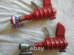 VINTAGE PAIR ORIGINAL ATOMIC RAY GUN, ZZ RAY SPACE TOY 1950s, Buy NowithGood-OFFER