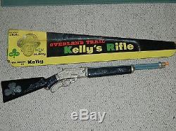 VINTAGE RARE 1960's HUBLEY KELLY'S RIFLE OVERLAND TRAIL TOY CAP GUN RIFLE WithBOX