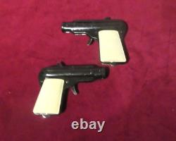 VINTAGE RARE LOT TIN 50s GREEK DETECTIVE TOY GUNS BY LUX