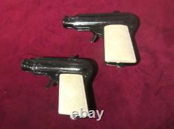 VINTAGE RARE LOT TIN 50s GREEK DETECTIVE TOY GUNS BY LUX