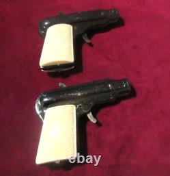 VINTAGE RARE LOT TIN 50s GREEK DETECTIVE TOY GUNS BY LUX