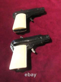 VINTAGE RARE LOT TIN 50s GREEK DETECTIVE TOY GUNS BY LUX