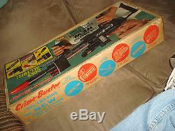 Vintage Topper Toys Crime Buster Super Action Police Gun In Original Box