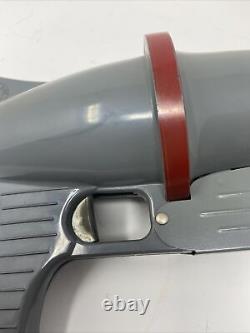 VTG 1950's NU AGE SMOKE RING SPACE GUN TOY Grey with Red Color 9 Long