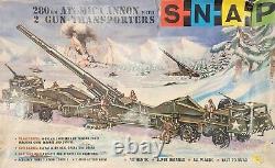 VTG 1950s SNAP ATOMIC CANNON WITH TWO GUN TRANSPORTERS MODEL KIT# 153-398 USA