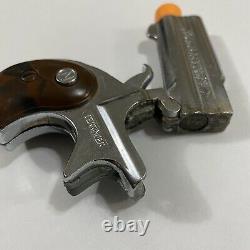 VTG 1960s Nichols Derringer Cap Gun Die Cast Brown Grips Patent Mark