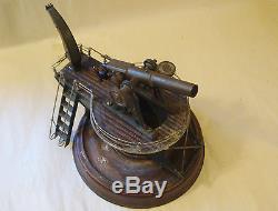 V. Rare c. 1910 MARKLIN Coastal Defense Gun Kustengeschutz, Tin & Brass Cannon