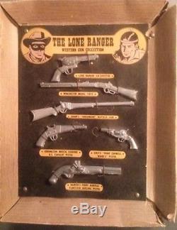 Very Hard To Find The Lone Ranger Miniature Gun Display- Ac Toy Co. 1950's