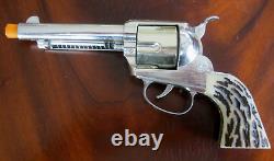 Very Rare Mattel Shootin' Shell Left Handed Frontier Cap Gun Set Original Box