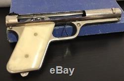 Vintage 1937 The Sharpshooter Rubber Band Gun Bulls Eye Mfg Co. Pearl Grips