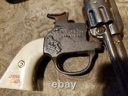 Vintage 1940's KENTON Gene Autry Toy Cap Gun with Keyston Bros Belt and Bullets