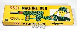 Vintage 1950's 3321 Machine Gun Tin Litho Friction Toy Modern Toys Japan In Box