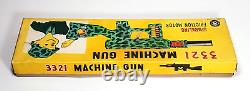 Vintage 1950's 3321 Machine Gun Tin Litho Friction Toy Modern Toys Japan In Box