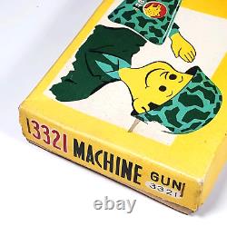 Vintage 1950's 3321 Machine Gun Tin Litho Friction Toy Modern Toys Japan In Box