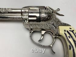 Vintage 1950's-60's Bonanza Toy Cap Gun + Bonanza Holster. Pistol is MINT