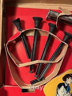 Vintage 1950's Colt Frontier Target Game Tin Double Barrel Gun TADA Japan in Box