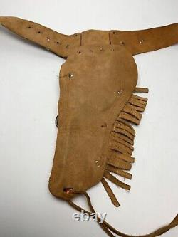 Vintage 1950's Davy Crockett Toy Cap Gun + Davy Crockett The Alamo Holster