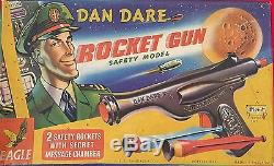 Vintage 1950's Eagles Own Dan Dare Rocket Gun Safety Model By Merit Complete And