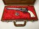 Vintage 1950's Hubley Colt'45 Toy Cap Gun With Gold Cylinder, Ammo And Case. Ex