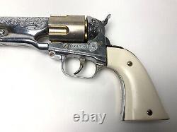 Vintage 1950's HUBLEY COLT'45 Toy Cap Gun with Gold Cylinder, Ammo and Case. Ex