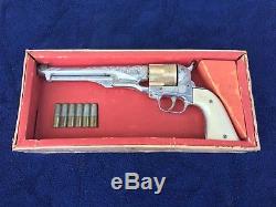 Vintage 1950's Hubley Colt 45 Cap Gun Toy Original Box Never Used