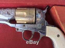 Vintage 1950's Hubley Colt 45 Cap Gun Toy Original Box Never Used