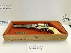 Vintage 1950's Hubley Colt 45 Repeating Cap Gun With Metal Cartridges No. 281