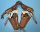 Vintage 1950's Kilgore Roy Rogers Cap Gun Set With Roy Rogers Leather Holster