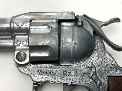 Vintage 1950's Wagon Train Toy Cap Gun Pistol and Wagon Train Holster