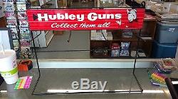 Vintage 1950s Hubley Western Cowboy Cap Guns Store Display Rack withSign NICE