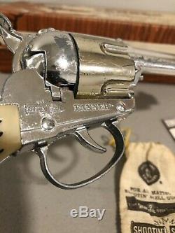 Vintage 1950s Mattel Shootin Shell Fanner TOY Cap Gun Set with Original Box