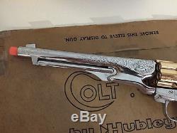 Vintage 1958 Hubley Colt. 45 Toy Cap Gun Pistol #281 in Original Box C9.5