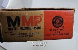 Vintage 1958 Mattel Machine Pistol MMP With Shoulder Stock Holster with Box NOS