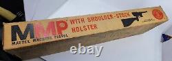 Vintage 1958 Mattel Machine Pistol MMP With Shoulder Stock Holster with Box NOS