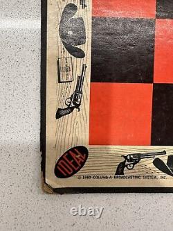 Vintage (1960) Have Gun, Will Travel Paladin Checkers Board (Game Board Only)