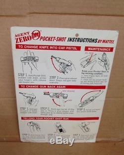 Vintage 1960's Mattel Agent Zero Pocket Shot Cap Gun Pistol Knife UNUSED