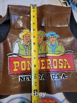 Vintage 1960's PONDEROSA BONANZA NEVADA USA Kids Toy Wastern Gun Vest Outfit HTF