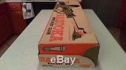 Vintage 1960's Remco Bazooka Rocket Gun With 4 Rockets Nice Box NMIB