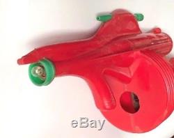 Vintage 1960s Plastic Ray Gun Red Space Rifle Battery-op Australia Big Toy Vgc
