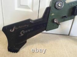 Vintage 1964 Topper Johnny Seven Toy Machine Gun, U. S. A, Removeable Pistol